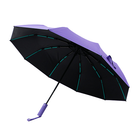 Зонт автомат, усиленный, стекловолокно, металл, пластик, ПЭ, винил, d103см, 10 спиц, 4 цвета, #1