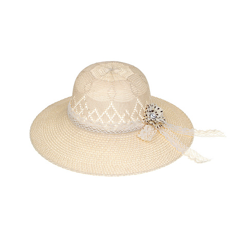 GALANTE Шляпа женская, р.58, 100% полиэстер, бежевый, ВЛ25-23
