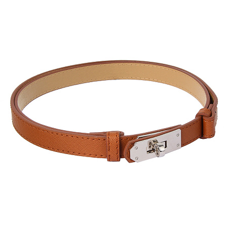 ЮL Ремень женский с поворотной пряжкой, ПУ, металл, ширина 1,8см, длина 100 см, 2 цвета, РЖ25-02