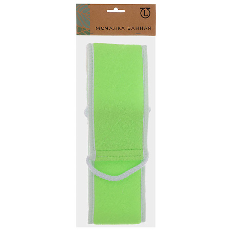 ЮL Мочалка лента банная с ручками с эффектом пилинга, сизаль, полиэстер, поролон, 68х10см, 3 цв.