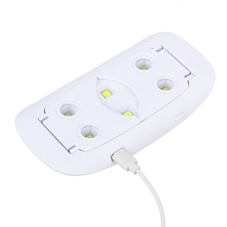 Лампа-мини UV/LED тм ЮL с USB проводом, 13,1х6,7х1,9см, 6W, пластик, белая