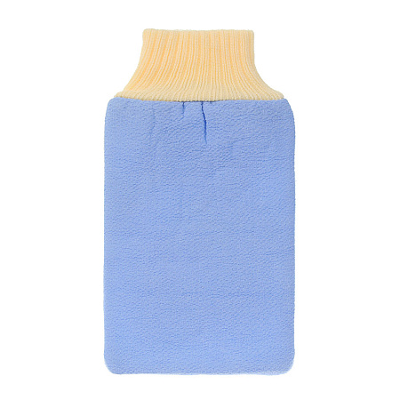 Мочалка варежка тм ЮL 2-х стороняя, РЕ, полиэстер, поролон, 23х13см, 3 цвета