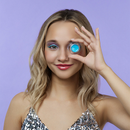 ЮНИLOOK Шайн Подводка гелевая с кистью, 3,8г, тон 03, голубой