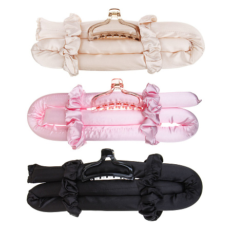 ЮНИLOOK Набор для завивки локонов (бигуди-лента, 2 резинки, краб), полиэстер, 3 цвета, ACS25-20