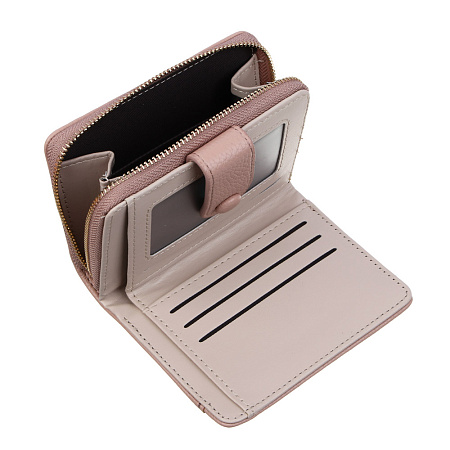 ЮL Ореана Кошелек для карт, купюр и монет с застежкой на кнопке, полиуретан, 11,5х9,5х2,5 см, 3 цвета, КЖ24-03