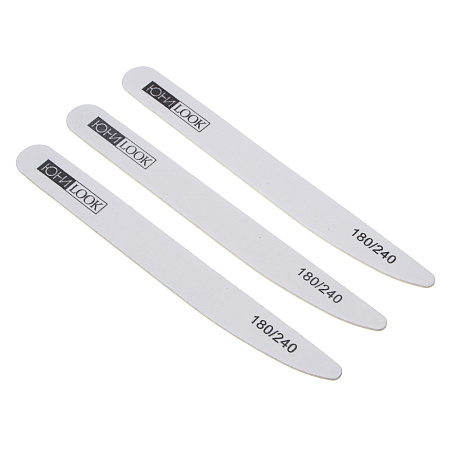 Набор пилок для ногтей тм ЮL 2-х сторонние, 3 шт, 100/180 и 180/240 грит, щепа, 17,8 см