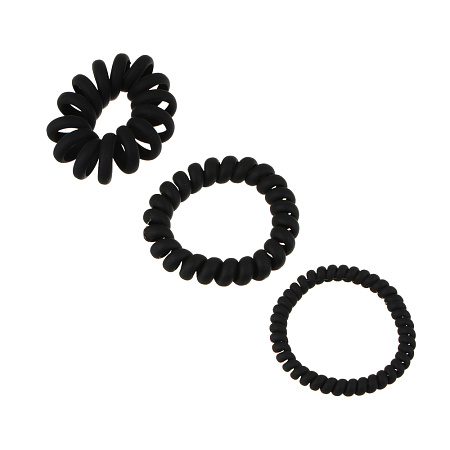 Резинки-пружинки для волос ЮНИLOOK,  3шт, d5-5,5см, пластик, 2 цвета, ACS-101