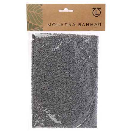 ЮL Мочалка пилинг японская для бани и душа с ручками, жесткая, полиэстер, 45х19см, 4 цвета, МС24-07