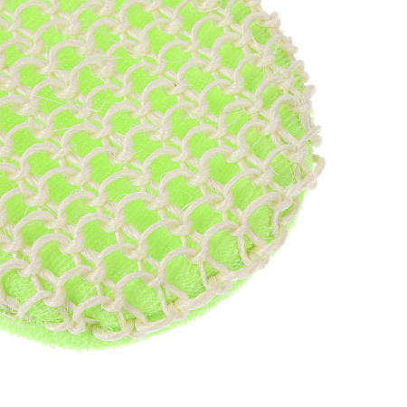 ЮL Мочалка варежка банная, сизаль, полиэстер, поролон, 21,5х18см, 3 цвета, МЭ24-02