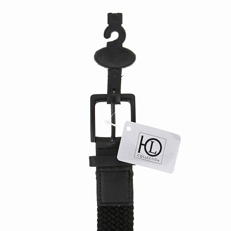 ЮL Ремень мужской, ПУ, металл, полиэстер, 120х3,3см, черный, РМ2023-4