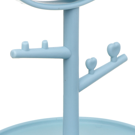 Зеркало настольное тм ЮНИLOOK, с подставкой, пластик, стекло, высота 20 см, диаметр 10,5см, 3 цвета