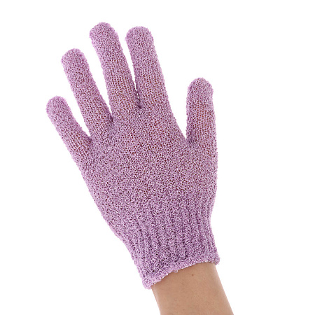 Мочалка перчатка тм ЮL с отшелушивающим эффектом, полиэстер, 18см, 5 цветов, МС24-06