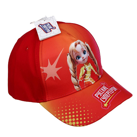 BY Русские Супергерои Кепка детская р.54, 50% хлопок, 50% полиэстер, цвет красный, дизайн Заря