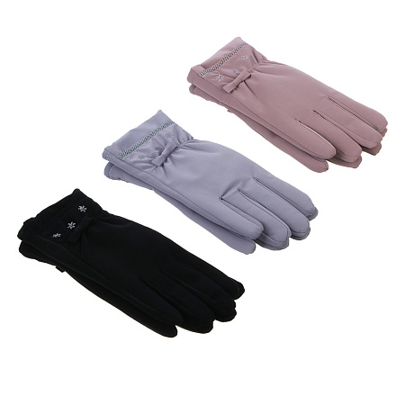 GALANTE Перчатки женские водоотталкив., контактные, р.18-20, 100% полиэстер, цвета в ас-те, ОЗ25-02