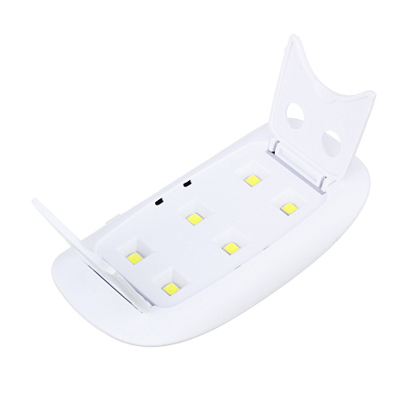 Лампа-мини UV/LED тм ЮL с USB проводом, 13,1х6,7х1,9см, 6W, пластик, белая