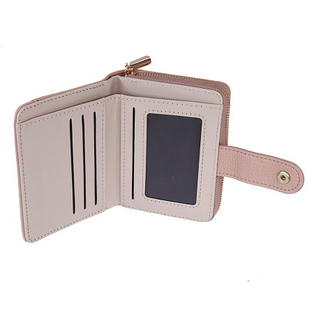 ЮL Ореана Кошелек для карт, купюр и монет с застежкой на кнопке, полиуретан, 11,5х9,5х2,5 см, 3 цвета, КЖ24-03