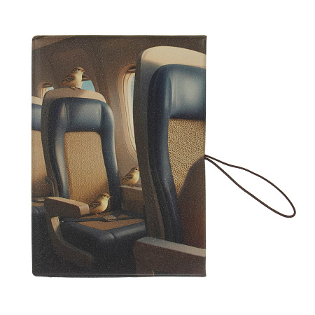 Обложка для паспорта тм ЮL с отд.для карт и удерживающей резинкой, ПВХ, 13,7х9,6см, 6 дизайнов, #3