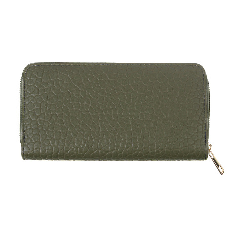 ЮL Асеана Кошелек женский для карт, купюр и монет на молнии, полиуретан, 19х9,5х2 см, 3 цвета, КЖ24-04