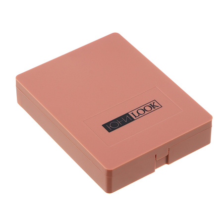 ЮНИLOOK Набор кистей в пластиковом футляре с зеркалом 5шт, 11,1x8,5см, пластик, ворс нейлон