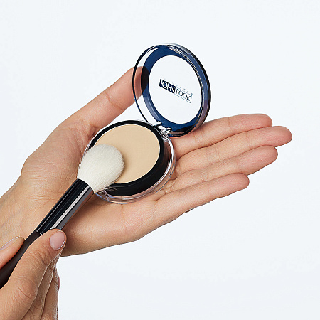 ЮНИLOOK Кисть для хайлайтера, натуральный ворс, металл, дерево, 17,5см