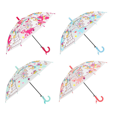 Зонт-трость, детский, POE, пластик, сплав, 50см, 8 спиц, 4 дизайна, #1