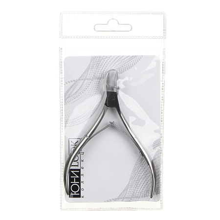 ЮНИLOOK Кусачки маникюрные для кутикулы с двойной пружиной, длина лезвий 10мм, сталь, 10см, 8716