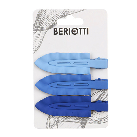 BERIOTTI Набор зажимов для волос 3шт, металл, пластик, 6,7см, 6 цветов