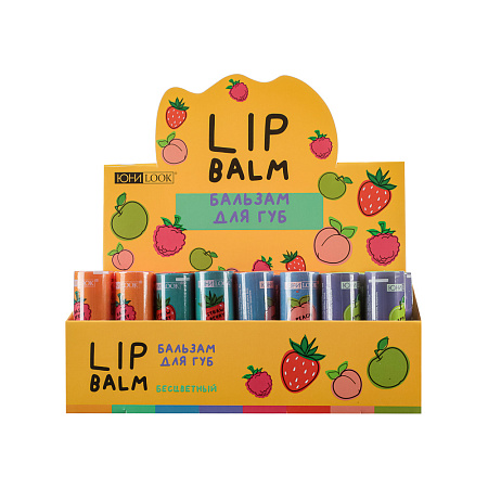 Бальзам для губ тм ЮL, 3,5г, яблоко, персик, малина, клубника