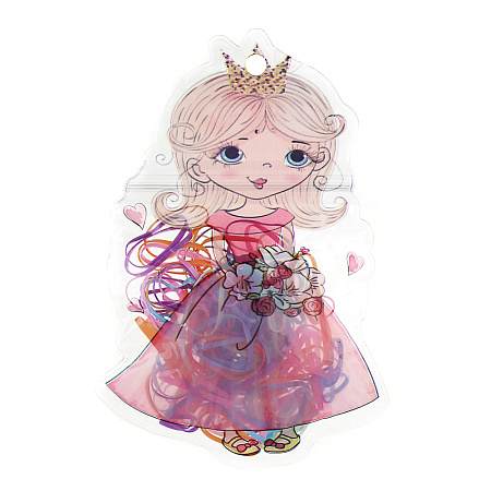 ЮНИLOOK Набор резинок для волос, 120 шт, d2,5см, резина, в ПВХ пакете, 6 дизайнов, ACS-103