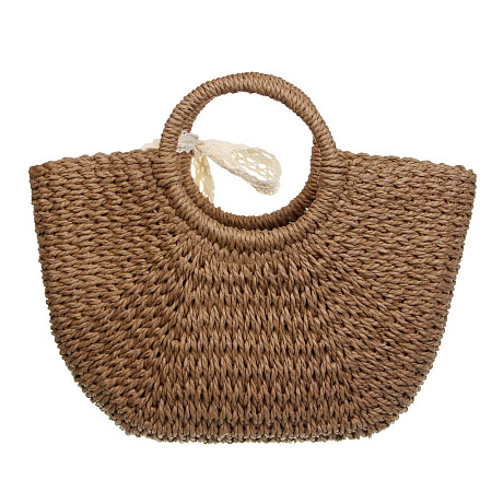 Сумка пляжная плетенная тм ЮL, 40x42см, папирус