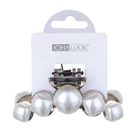 Краб для волос ЮНИLOOK, 7см, пластик, 2 дизайна, ACS-41