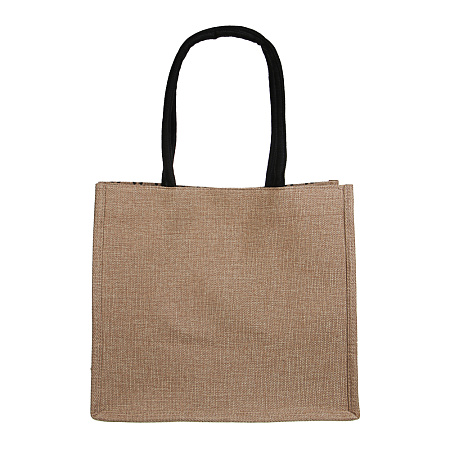 Сумка пляжная на плечо с длинными ручками, на кнопке, тм ЮL, 34x30x17 см, хлопок, лен, 3 вида