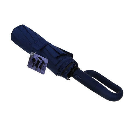 Зонт автомат, усиленный, ручка-карабин, стекловолокно, металл, пластик, ПЭ, винил, d103см, 10 спиц