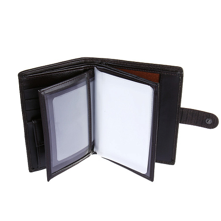 ЮL Брантус Портмоне мужское для карт, купюр и монет, полиуретан, 14,2х11х2, 5см, 2 цвета, КЖ24-35