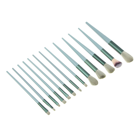 Кисти для визажа 13 шт в чехле ЮНИLOOK , пластик, металл, иск.ворс, полиэстер, 14,5-17,5 см, 3 цвета