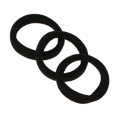 Резинки для волос ЮНИLOOK 6шт, d5см, полиэстер, черный, белый, ACS-56