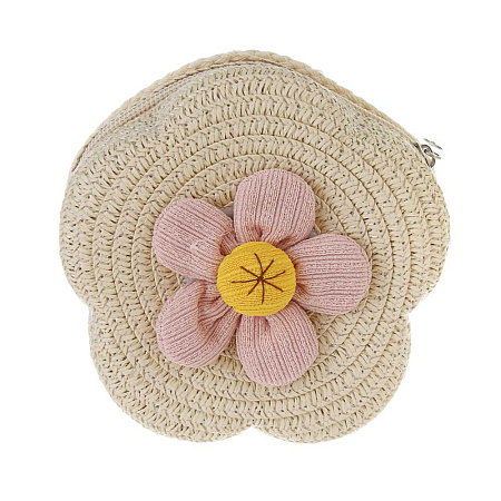 Сумка плетенная с декором на длинном ремне, тм ЮL, 11-12x6 см, папирус, полиэстер