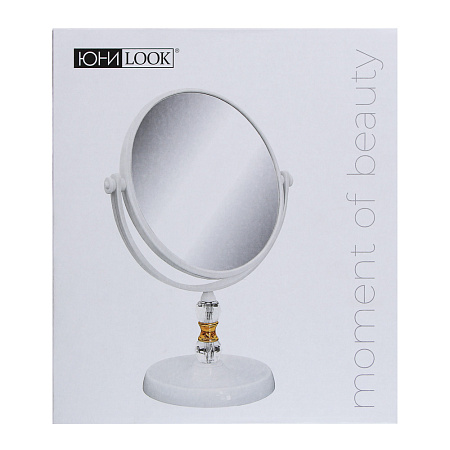 ЮНИLOOK Беатрис Зеркало настольное с декором, пластик, стекло, высота 29см, 17х14см, 2 цвета