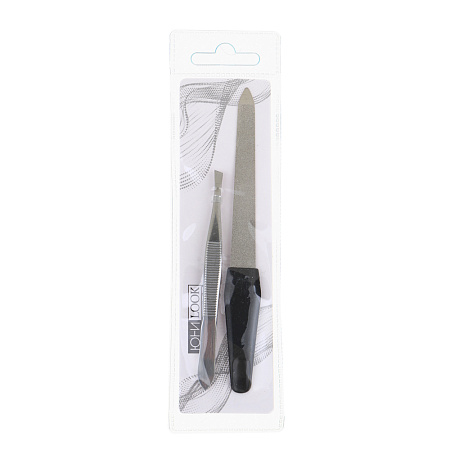 ЮНИLOOK Набор маникюрный 2 пр. (пилка металлическая и пинцет), арт.10-4