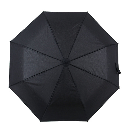 Зонт автомат, металл, пластик, эпонж, d96см, 8 спиц, черный