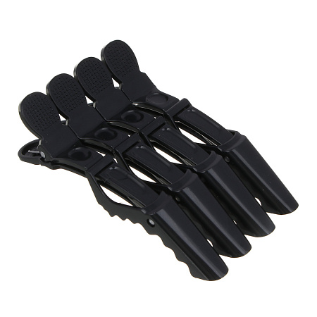 ЮНИLOOK Зажимы парикмахерские 4шт, 11см, пластик, 3 цвета