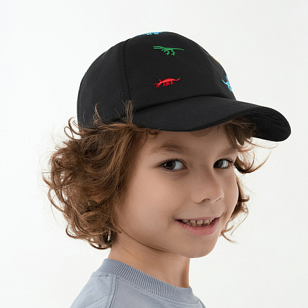 GALANTE Кепка детская, р.52, 30% хлопок, 70% полиэстер, черный, ВЛ25-02, #1