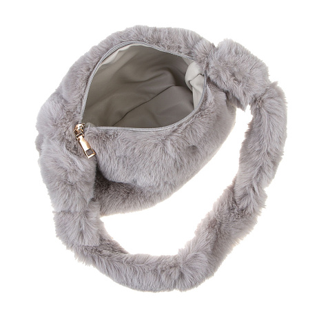 ЮL Лавли Сумка плечевая из искусственного меха на молнии, 24x16 см, полиэстер, 2-3 цвета