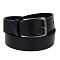 ЮL Ремень мужской, ПУ, металл, 120/130х3,3см, черный, РМ24-04